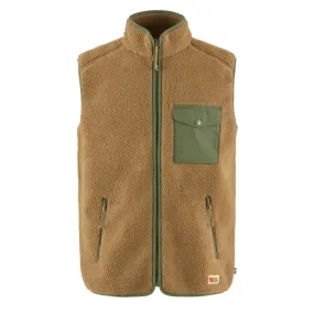 Fjallraven Vardag Pile Fleece Vest Buckwheat Brown / Laurel Green