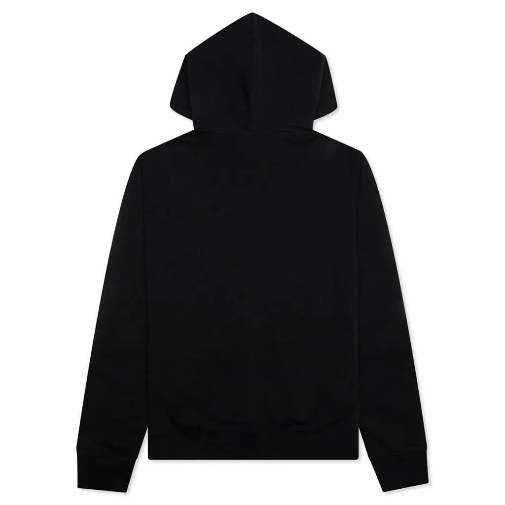 Fleece Eusebio Hoodie Curb Long - Black Orange