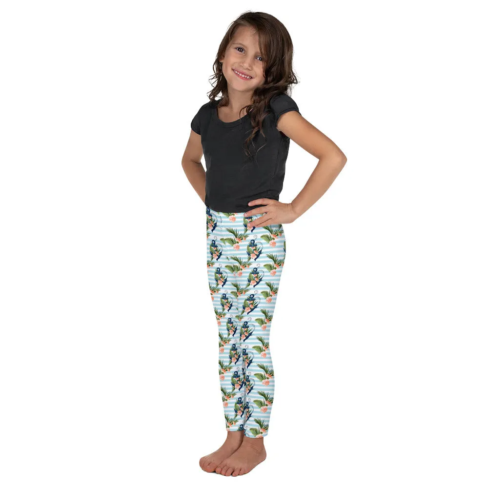 Floral Anchor Kid's Leggings