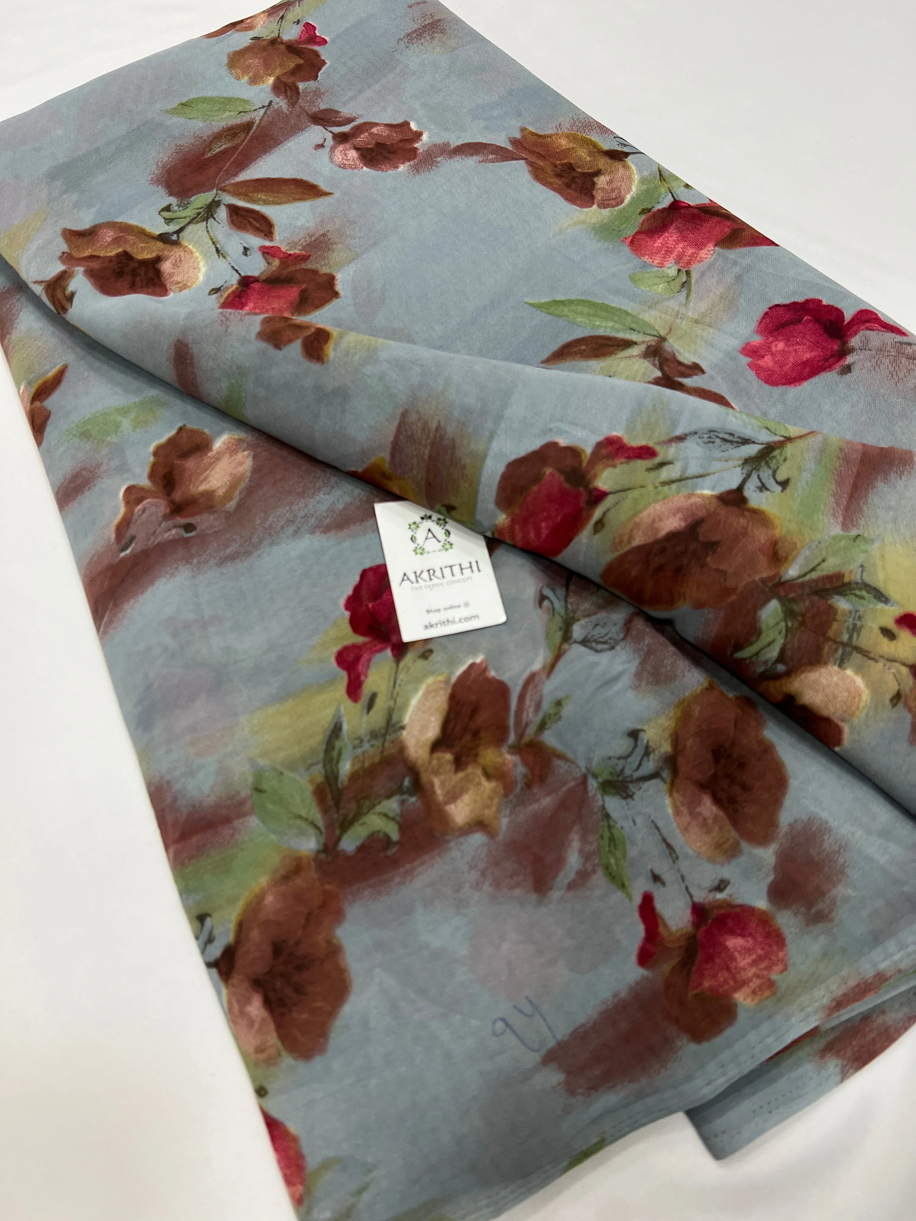 Floral printed georgette fabric