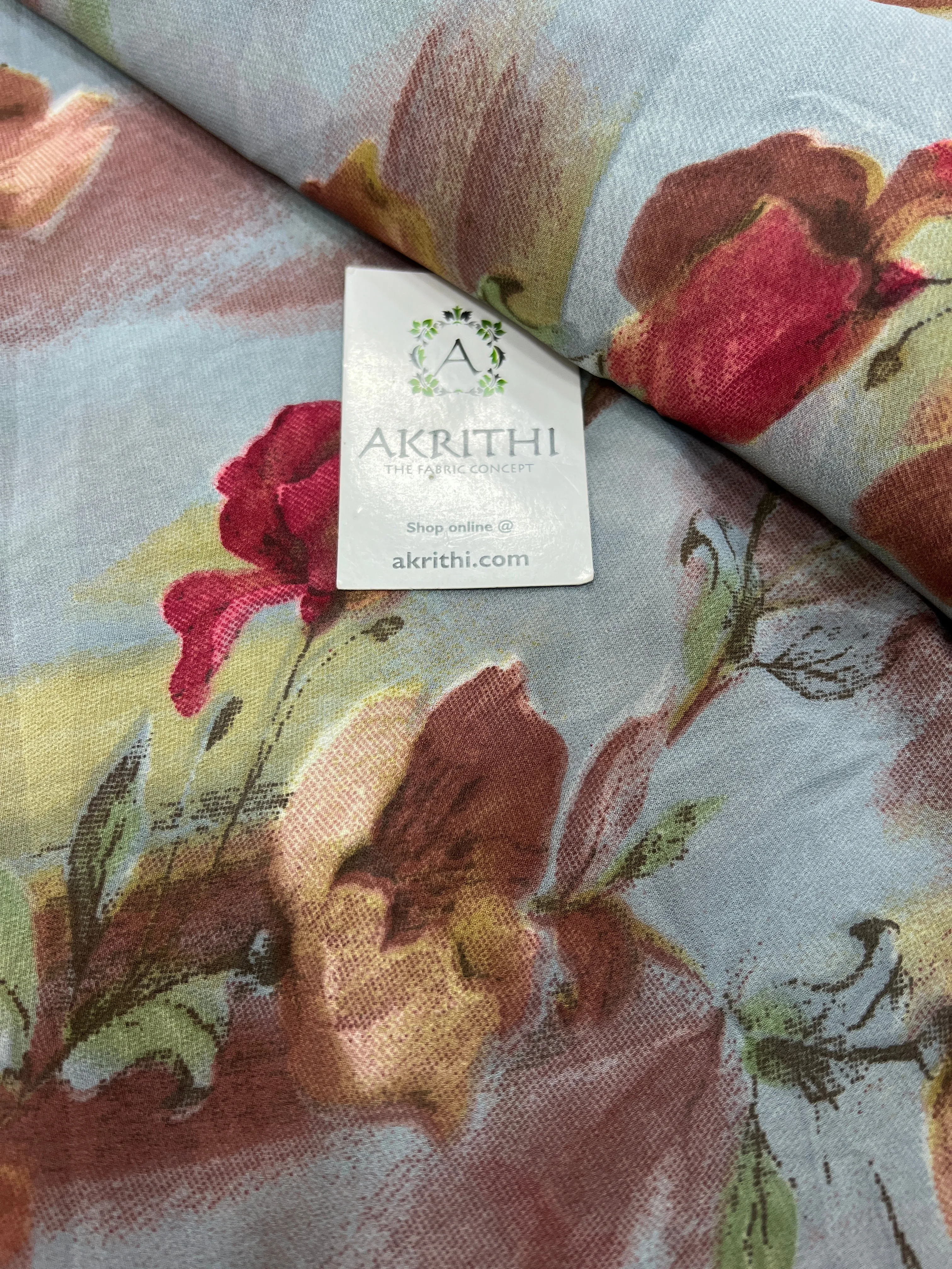 Floral printed georgette fabric