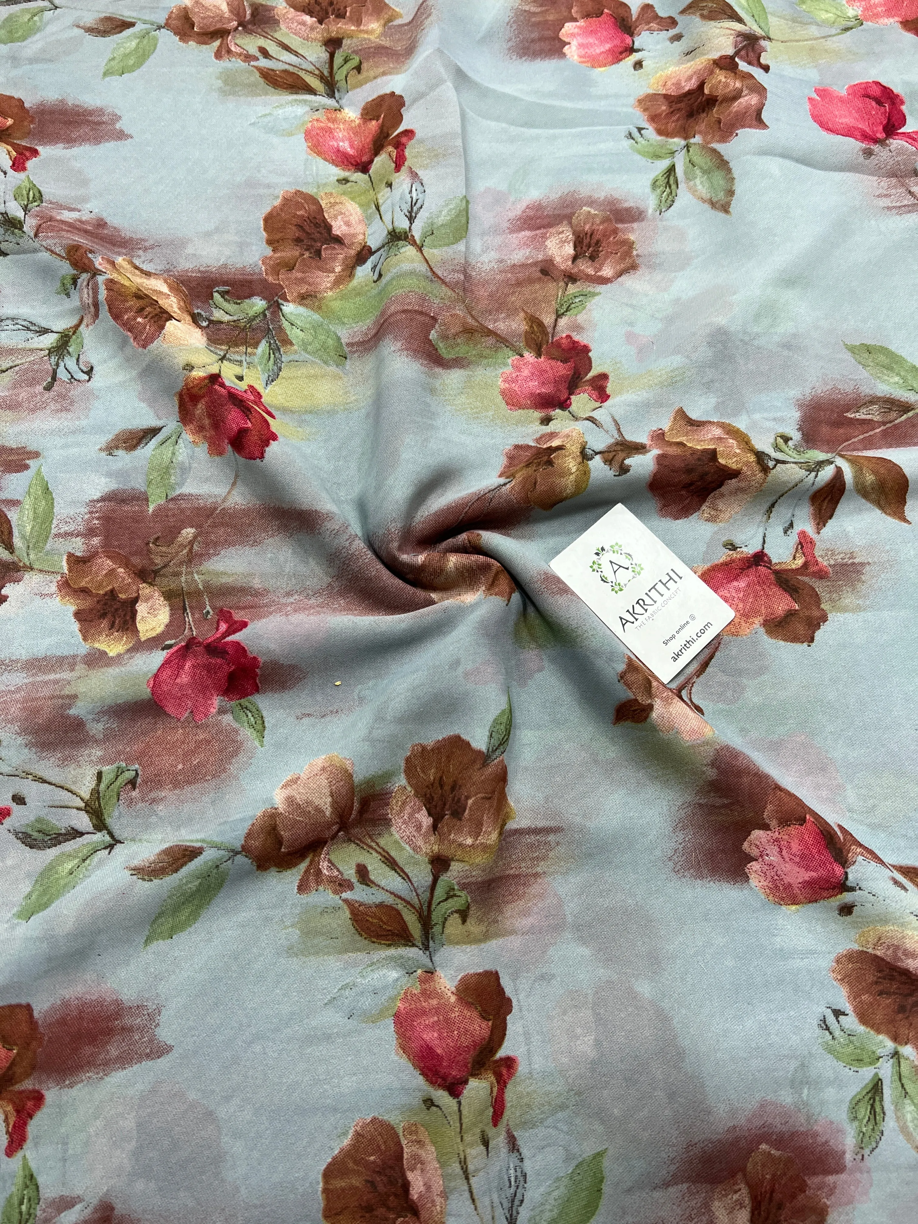 Floral printed georgette fabric