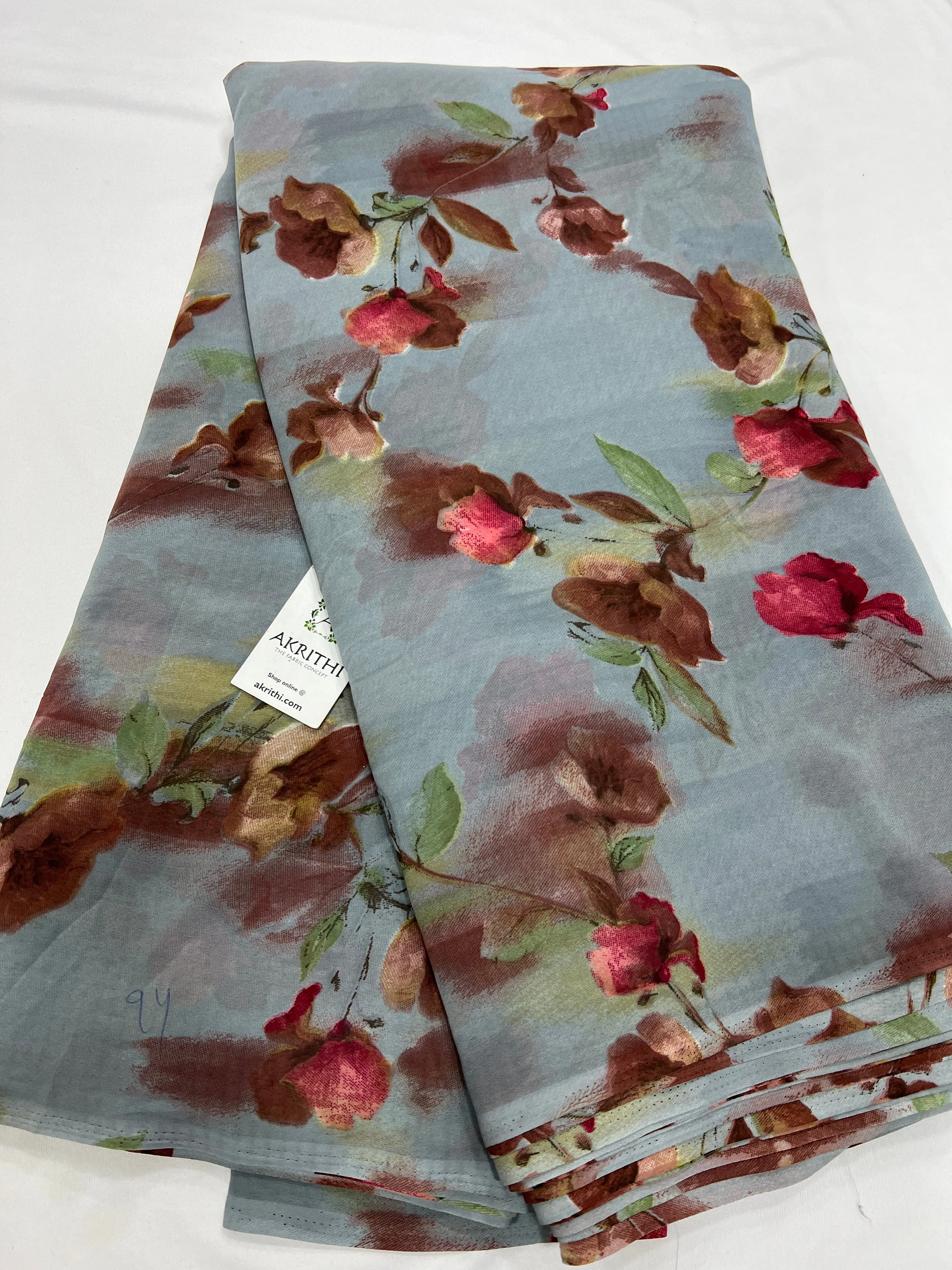 Floral printed georgette fabric