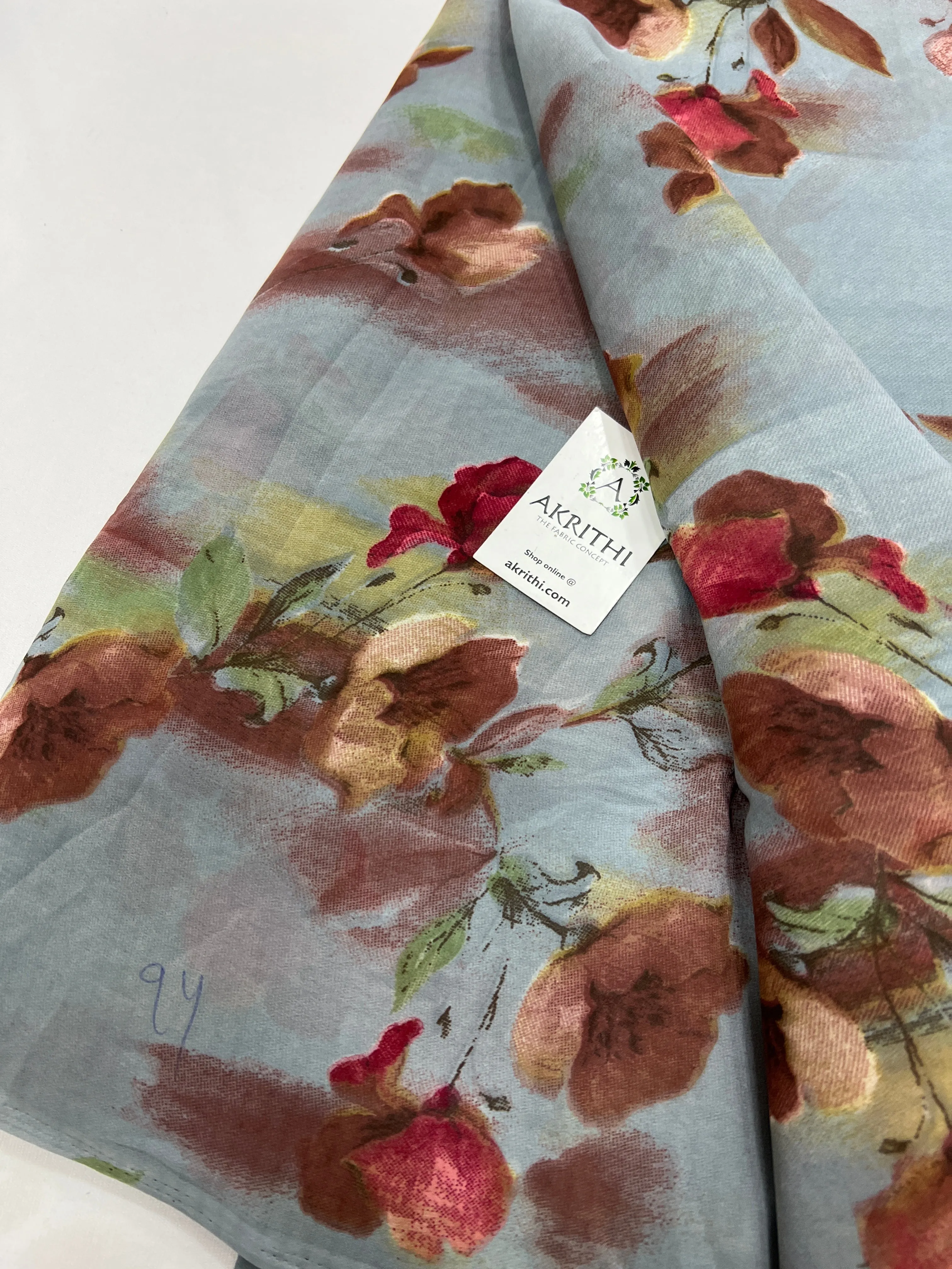 Floral printed georgette fabric