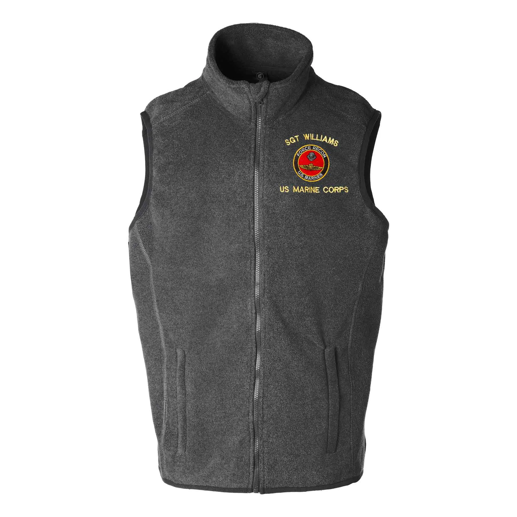 Force Recon US Marines Embroidered Fleece Vest