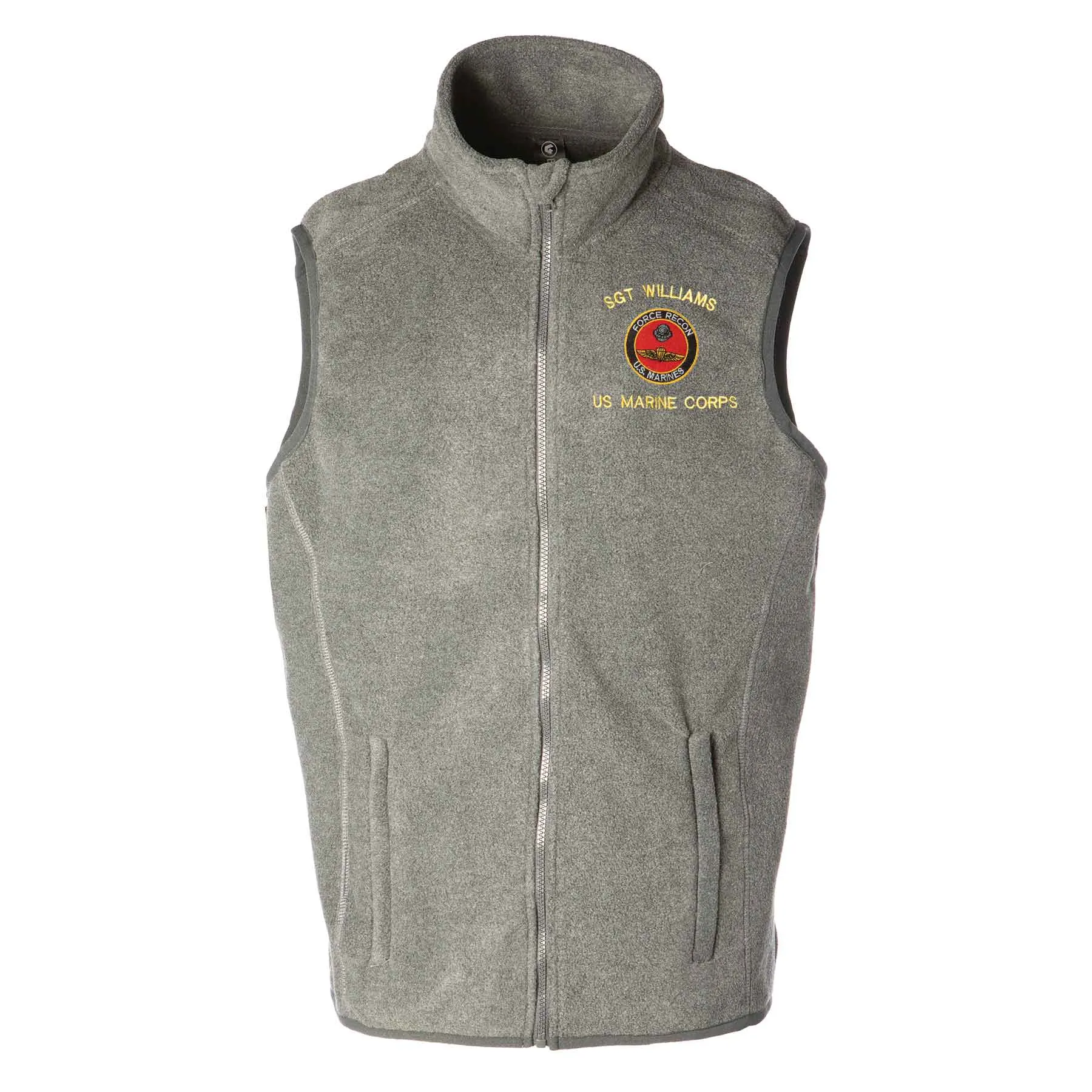 Force Recon US Marines Embroidered Fleece Vest