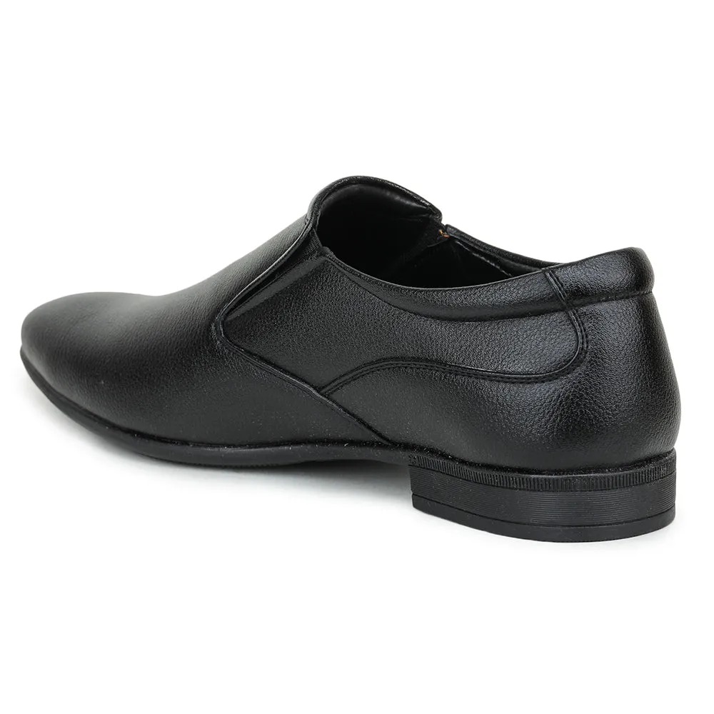 Fortune Black Formal Slip on Shoes For Men UVL-31 By Liberty