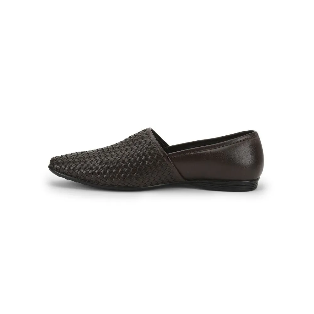 Fortune (Brown) Formal Slip on Shoes For Men JPL-247 By Liberty