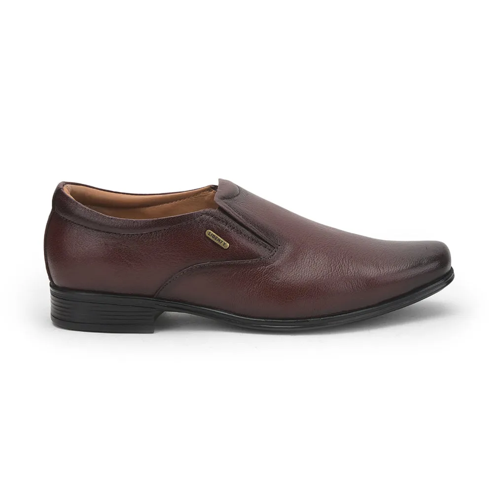 Fortune (Brown) Formal Slip on Shoes For Men UVL-306 By Liberty