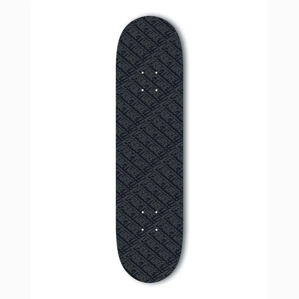 Fracture Skateboards All Over Comic Skateboard Deck Black 8.0