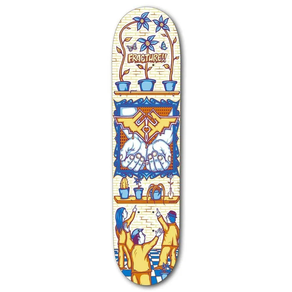 Fracture x Adswarm Skateboard Deck Yellow 7.75