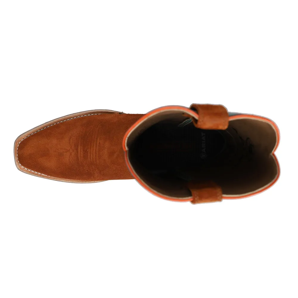 Futurity Rider Embroidered Square Toe Cowboy Boots