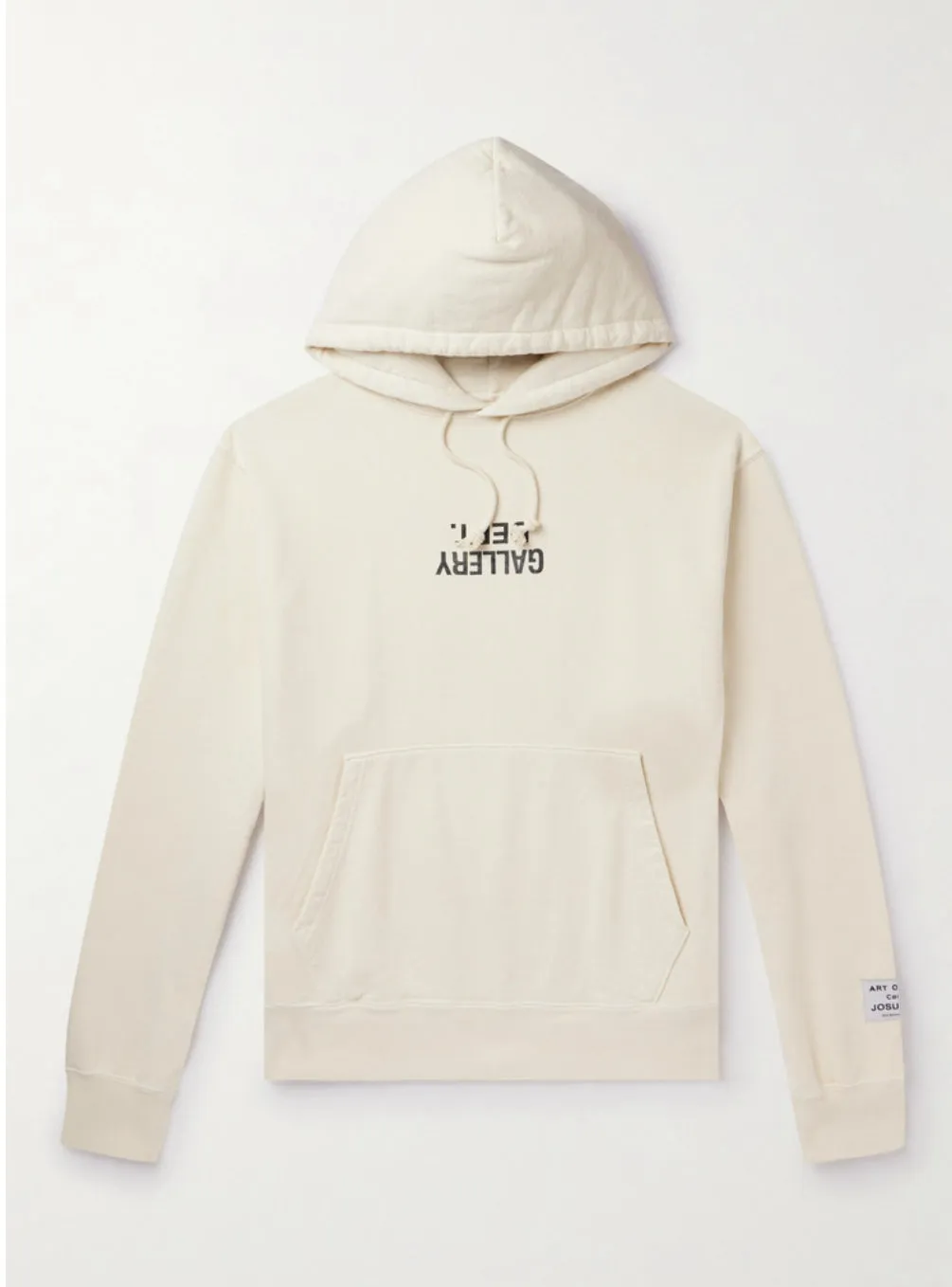 GALLERY DEPT. Logo-Print Cotton-Jersey Hoodie - O WHITE