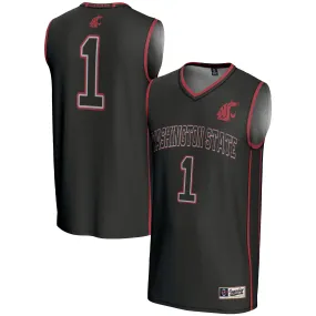 GameDay Greats #1  Washington State Cougars Black  Lightweight Basketball Jersey