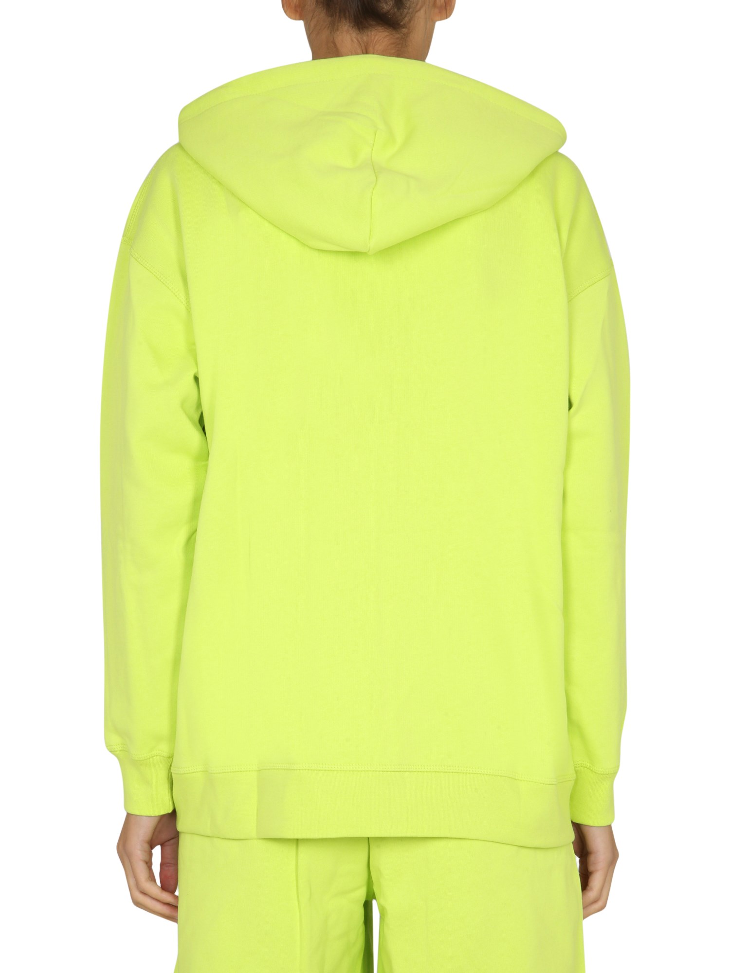 GANNI    COTTON HOODIE WITH LOGO PRINT