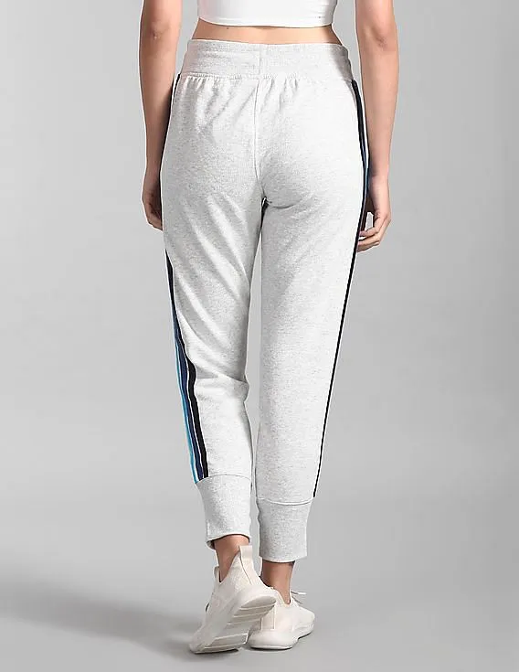 GAP Women Grey Vintage Soft Logo Side Stripe Joggers