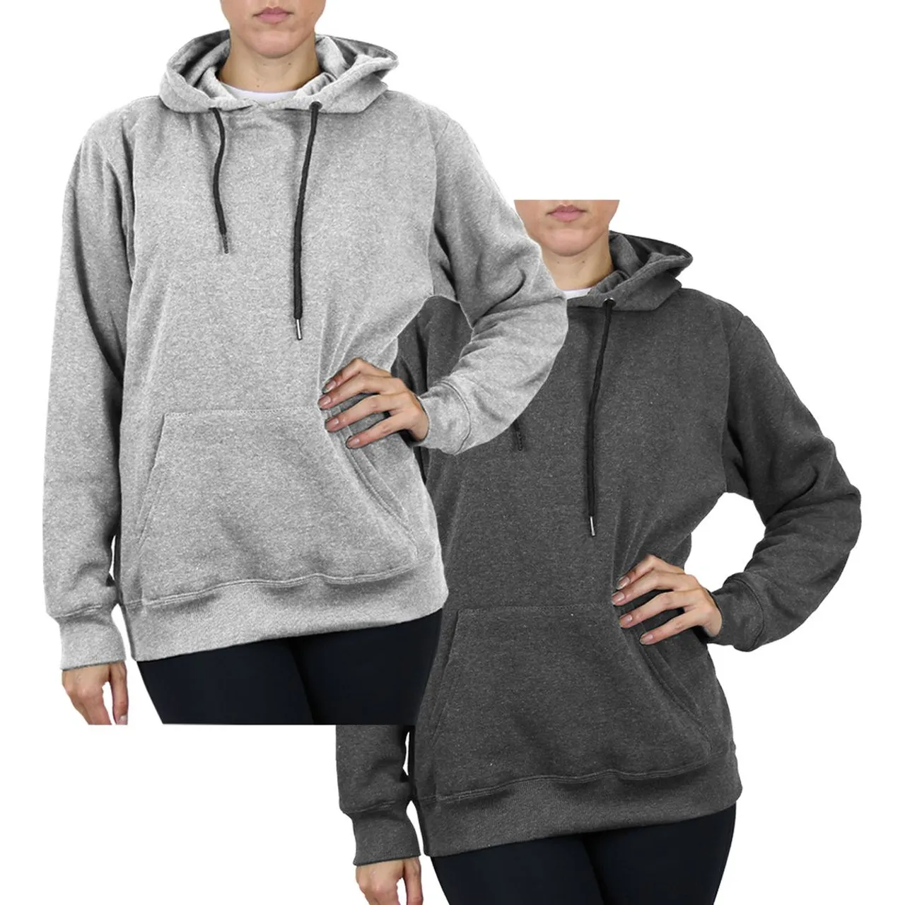 GBH Women's Heavyweight Fleece-Lined Pullover Hoodie (2-Pack)