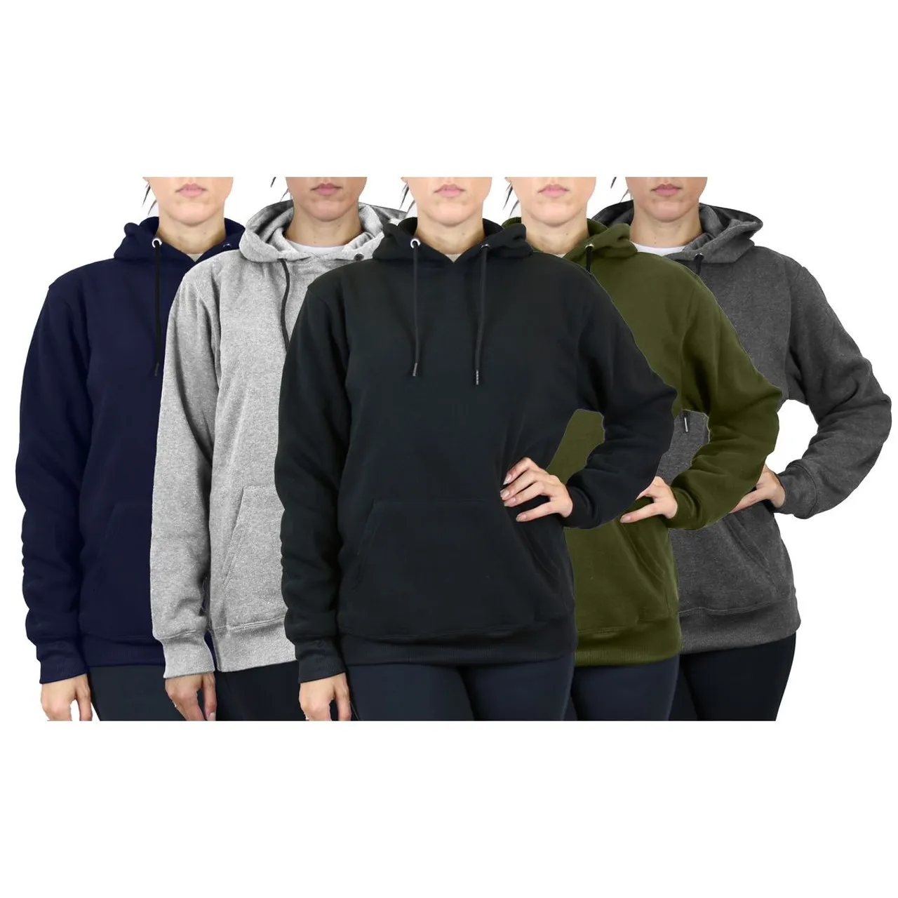 GBH Women's Heavyweight Fleece-Lined Pullover Hoodie (2-Pack)