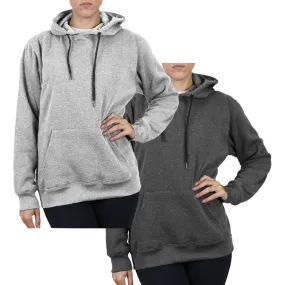 GBH Women's Heavyweight Fleece-Lined Pullover Hoodie (2-Pack)