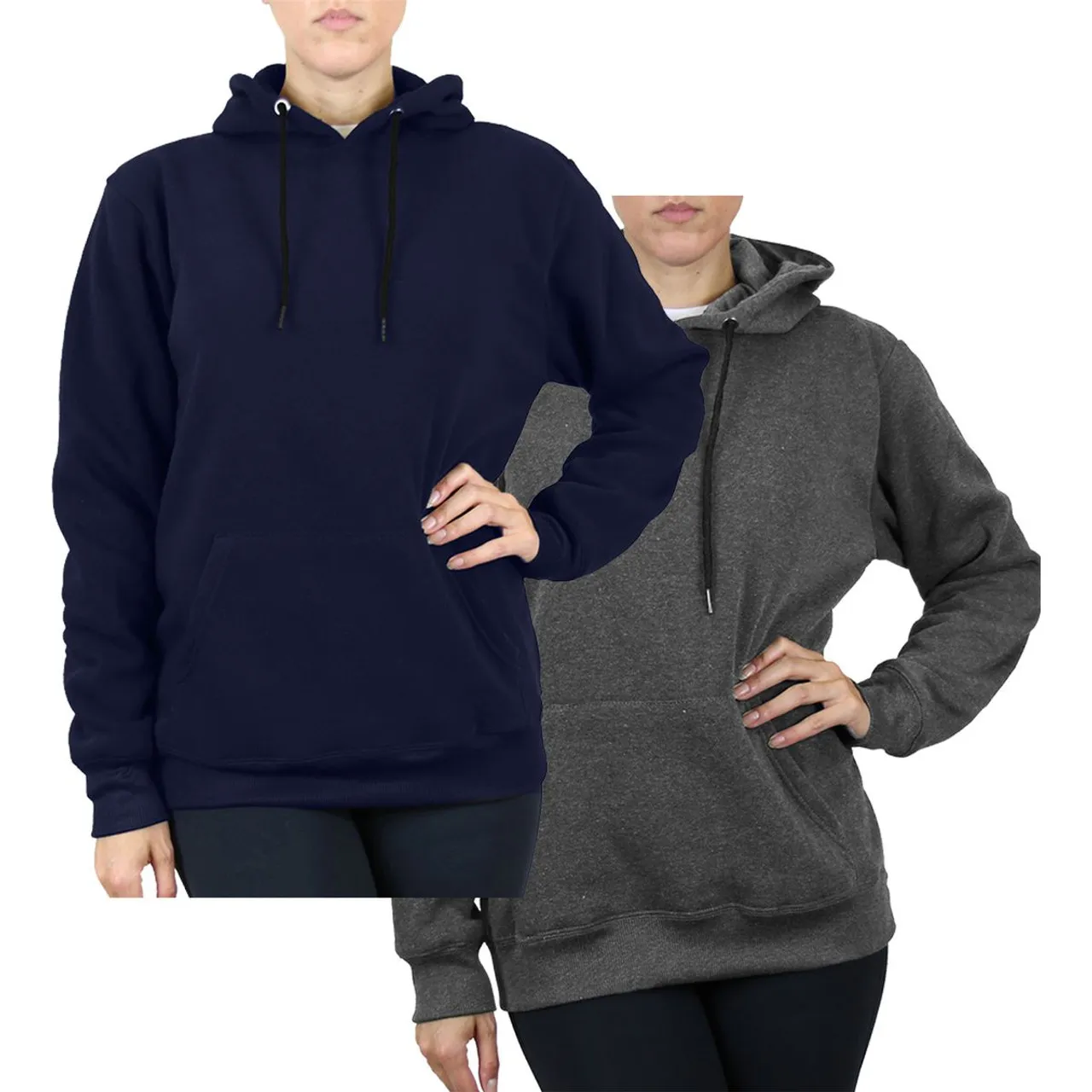 GBH Women's Heavyweight Fleece-Lined Pullover Hoodie (2-Pack)