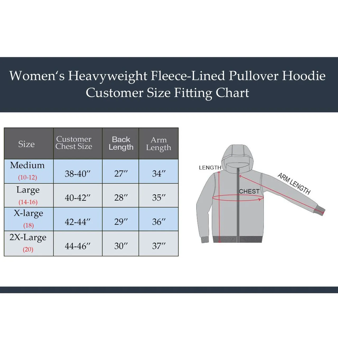 GBH Women's Heavyweight Fleece-Lined Pullover Hoodie (2-Pack)