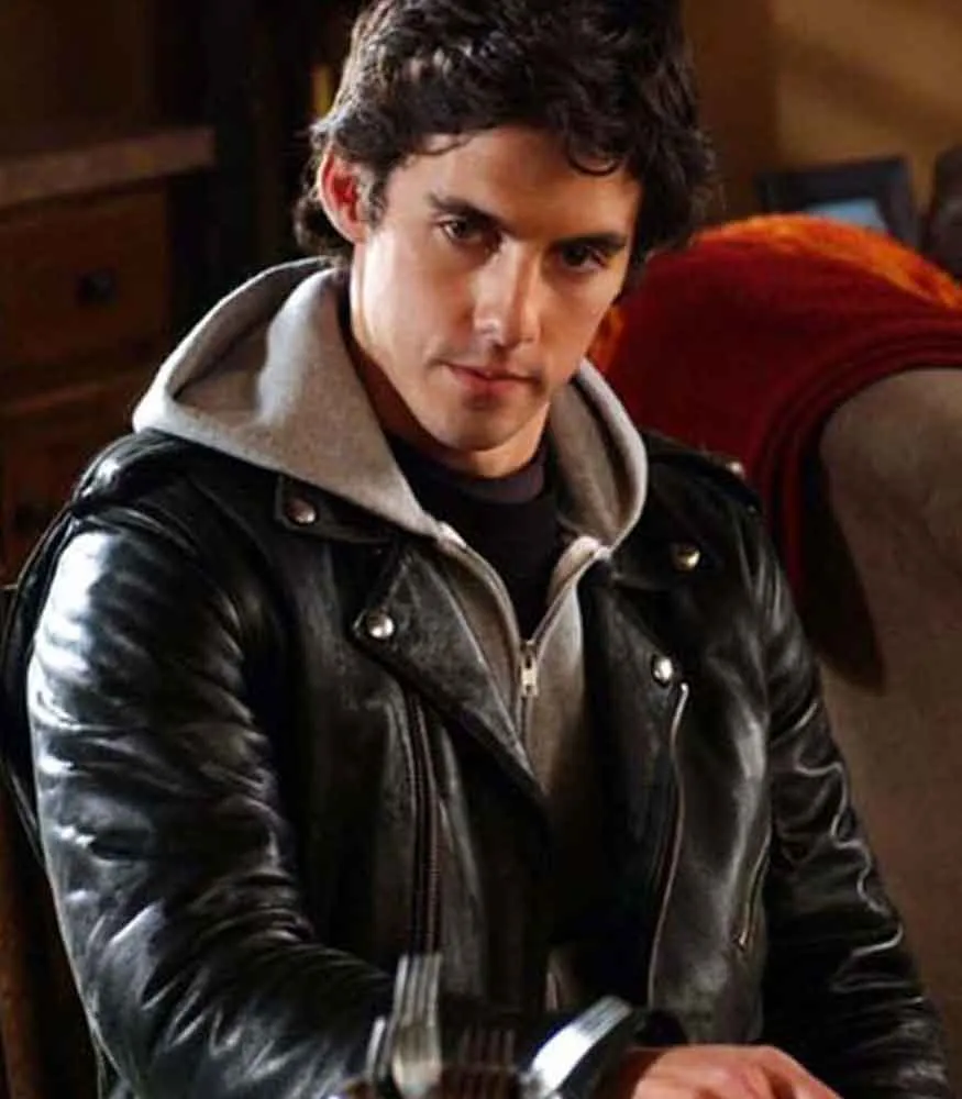 GILMORE GIRLS MILO VENTIMIGLIA (JESS MARIANO) BLACK LEATHER JACKET