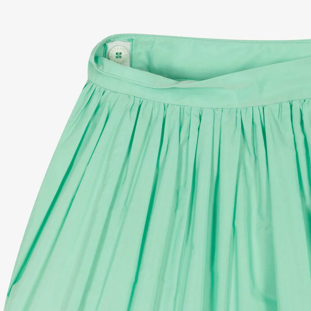 Girls Green Taffeta Skirt