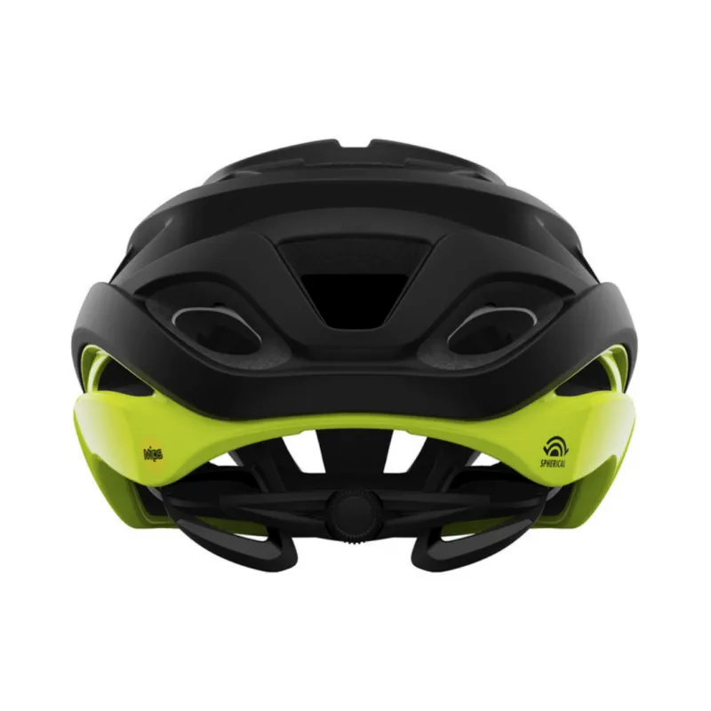 Giro Helios Spherical Road Helmet - Matt Black-Hi-Viz Yellow - 2021