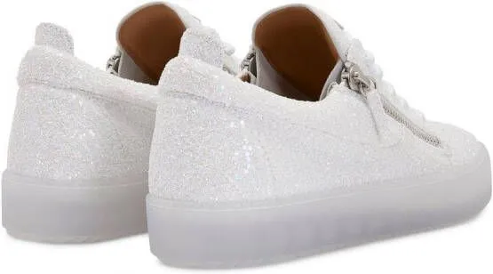 Giuseppe Zanotti Frankie glittered sneakers White