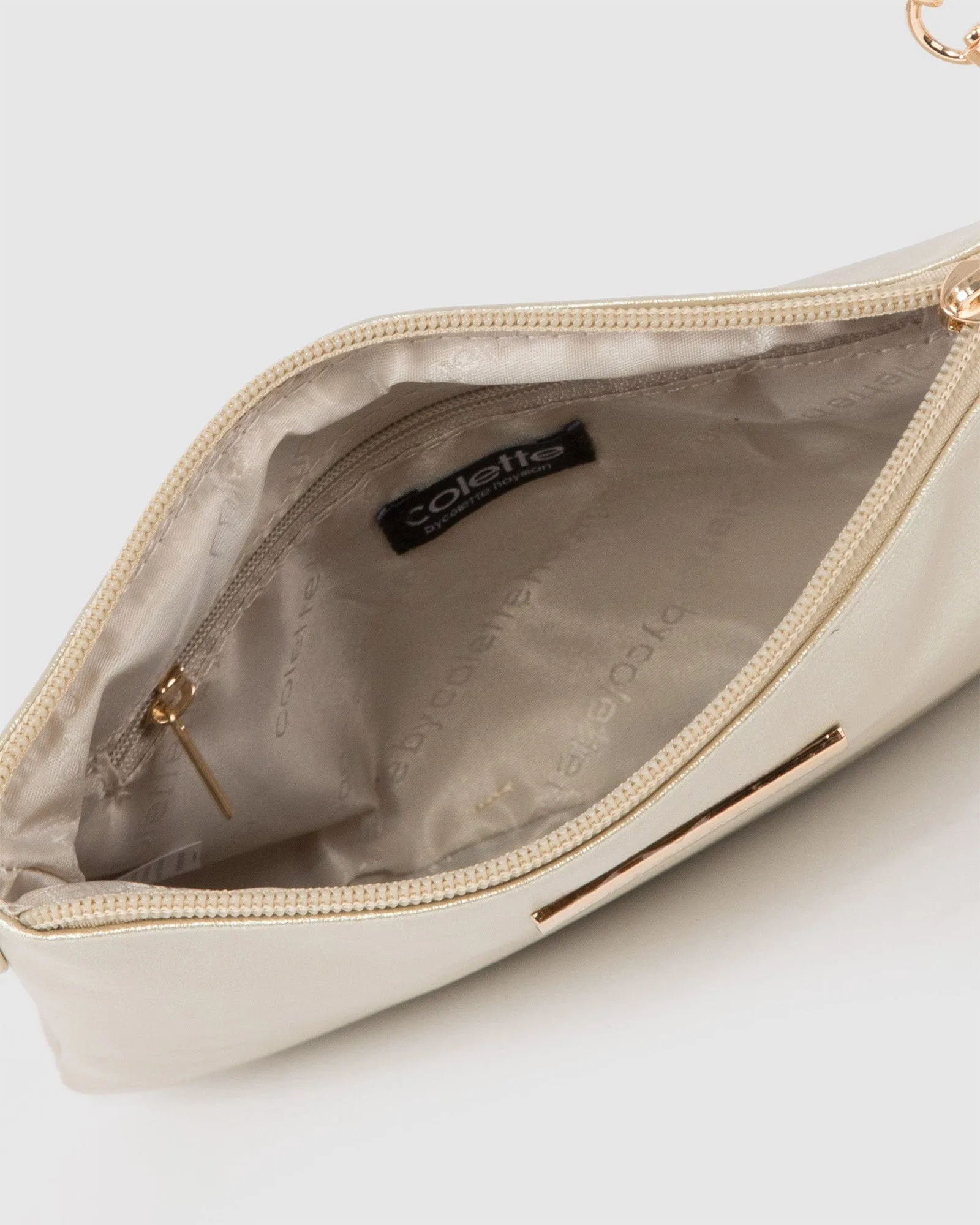 Gold Peta Wristlet Clutch Bag