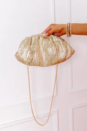 Golden Moment Metallic Clutch