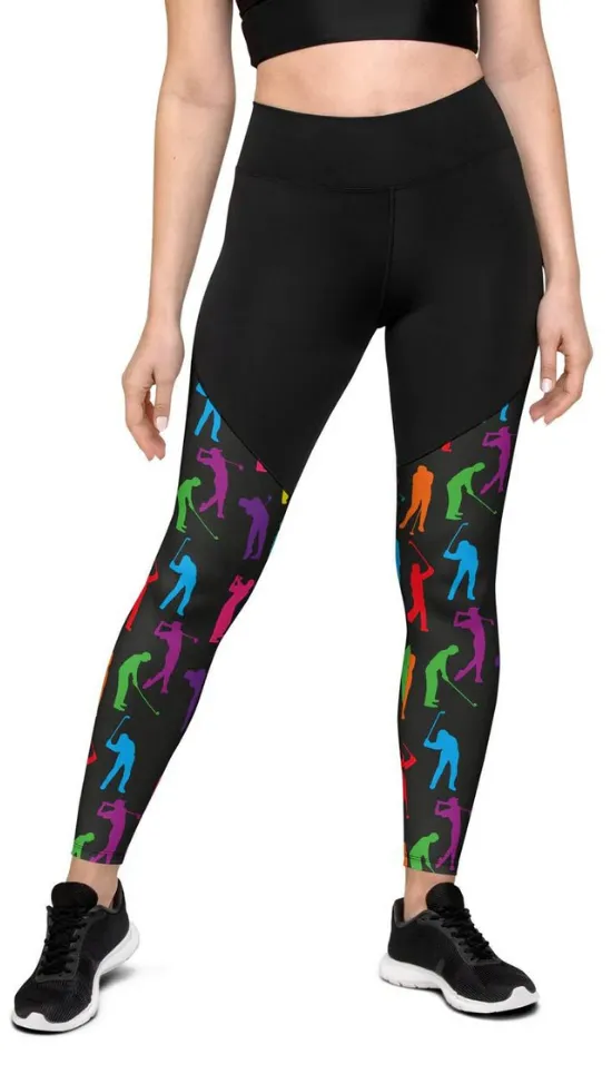 Golfer Pattern Compression Leggings