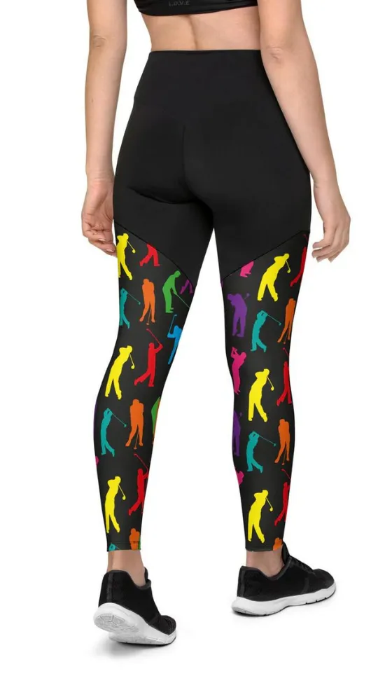 Golfer Pattern Compression Leggings