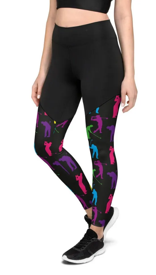 Golfer Pattern Compression Leggings