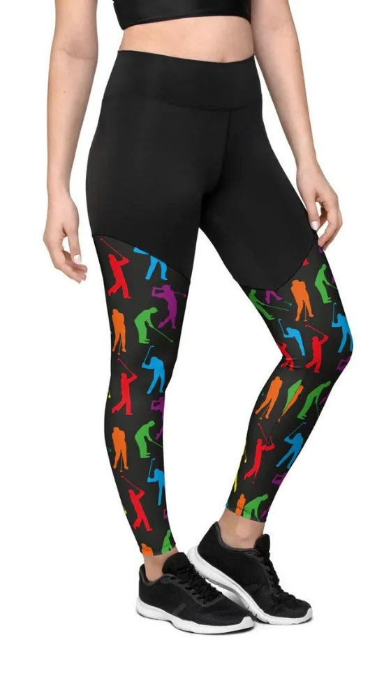 Golfer Pattern Compression Leggings