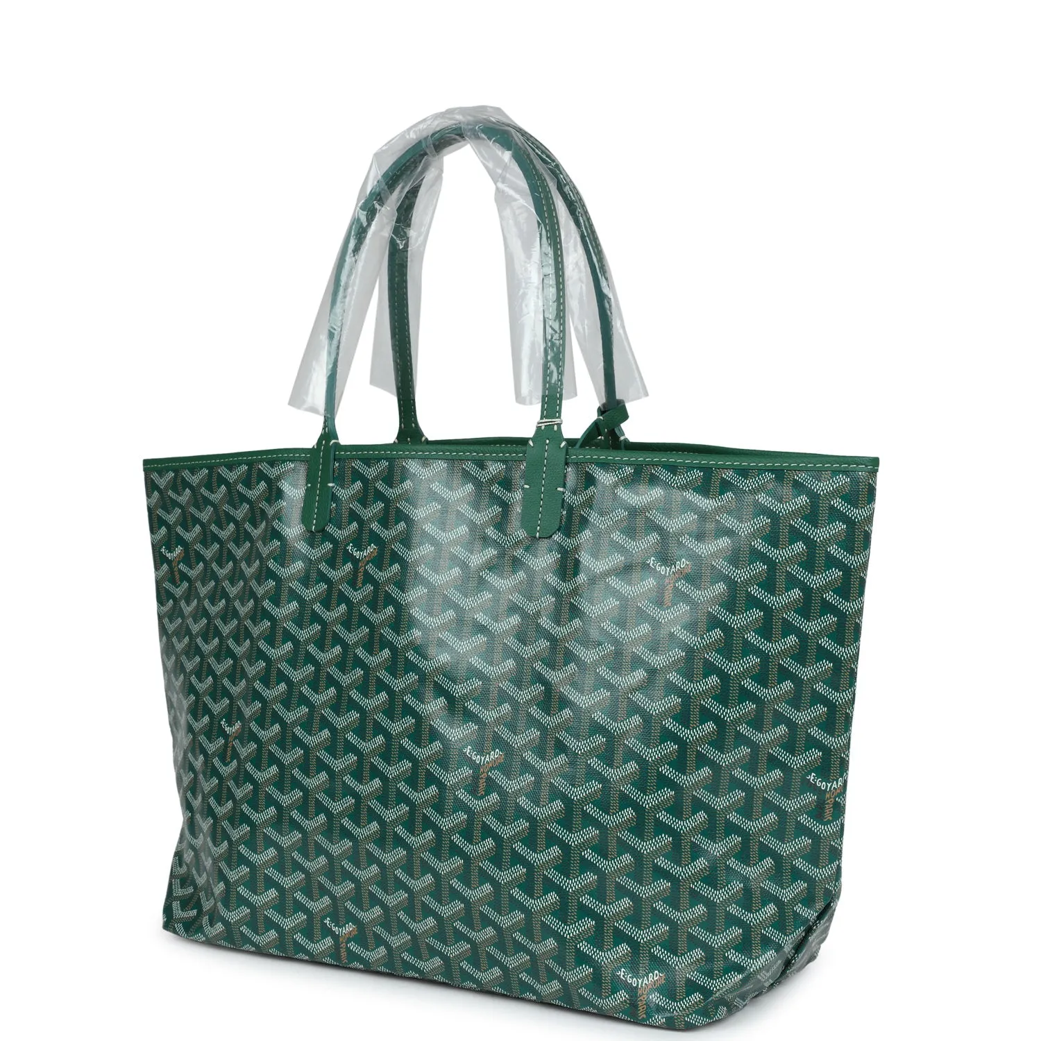Goyard Goyardine Green St. Louis PM Tote Bag Palladium Hardware