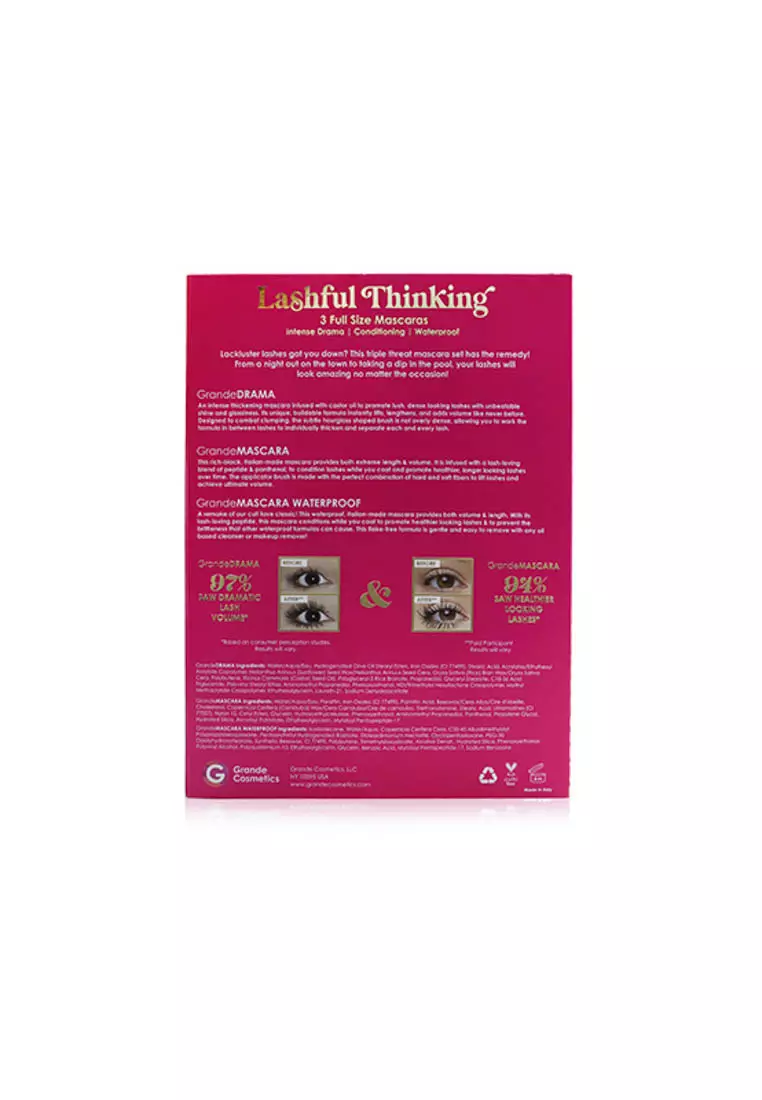 GrandeLash GRANDELASH - Lashful Thinking Set (3x Mascara) 3pcs