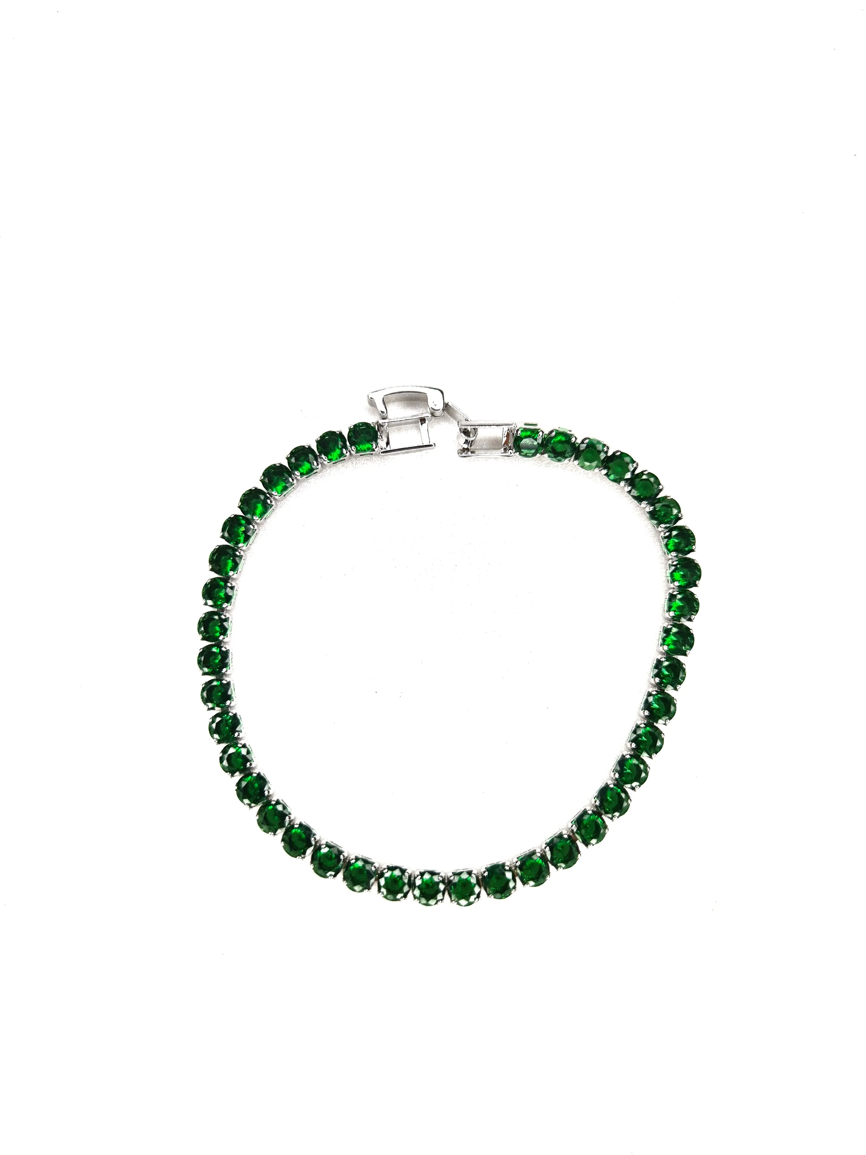 Green Envy Frozen Tennis Bracelet 3mm by Freshice
