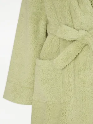 Green Hooded Fleece Dressing Gown | Lingerie | George at ASDA