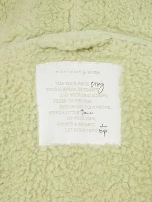 Green Hooded Fleece Dressing Gown | Lingerie | George at ASDA