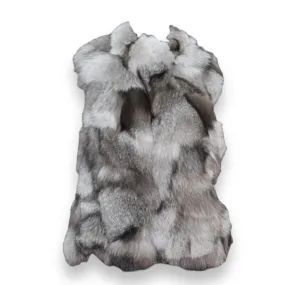 Grey Multicolored Fox Vest - Daniel's Leather