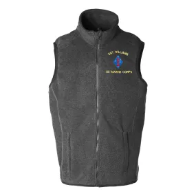 Guadalcanal 1st Marine Division Embroidered Fleece Vest