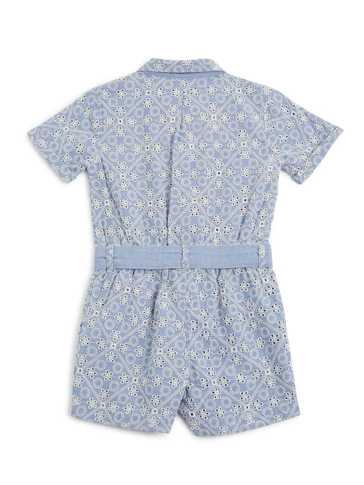 Guess Sangallo Chambray Romper (7-16)