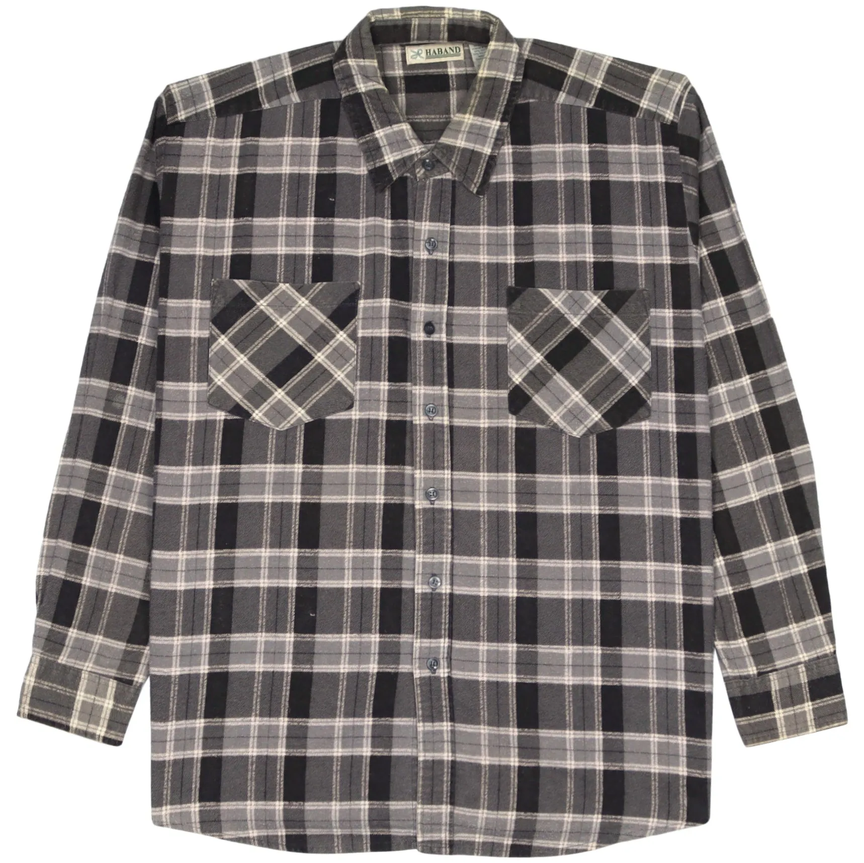 Haband Checkered Flannel Shirt Green Navy