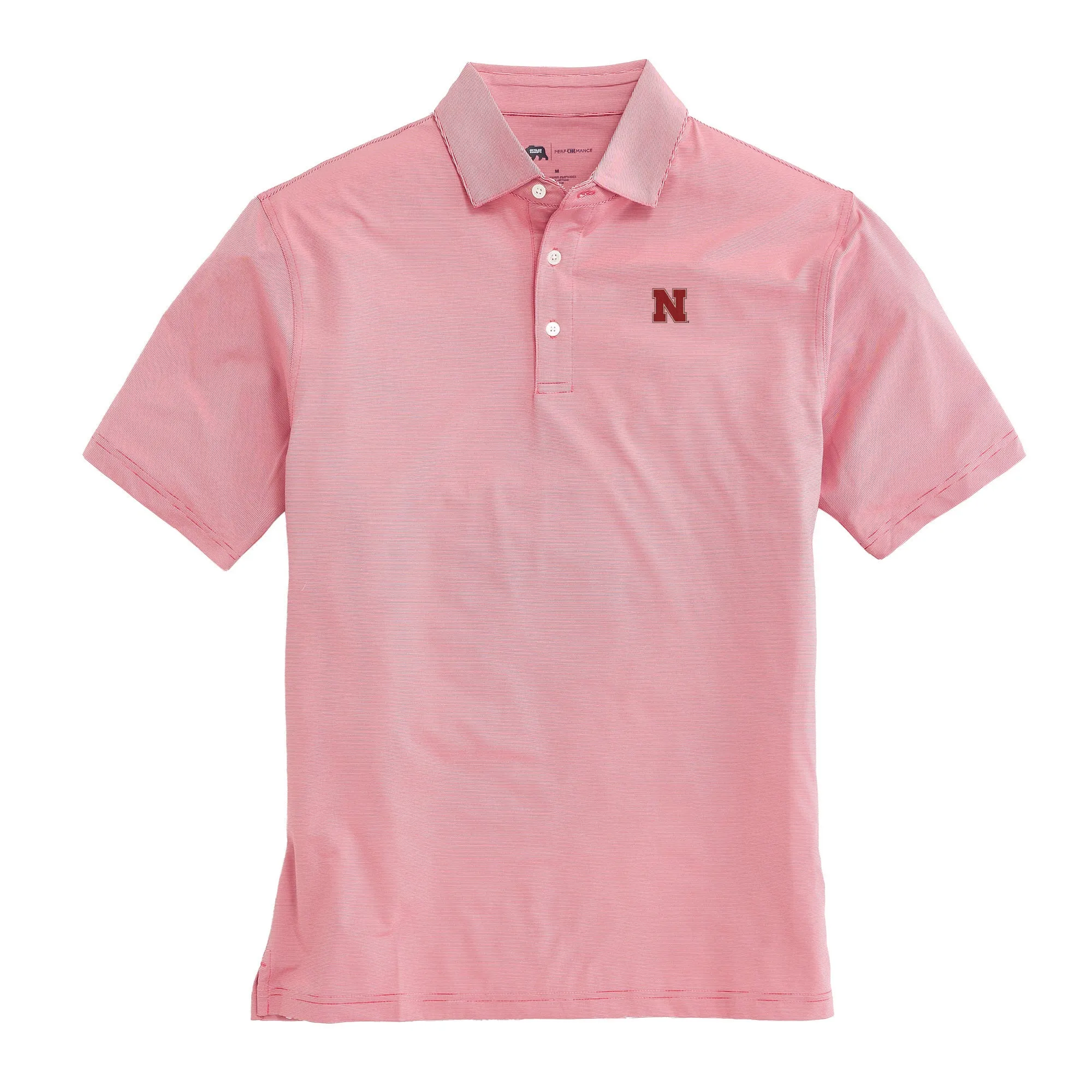 Hairline Stripe Nebraska Performance Polo