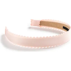 Halo Luxe Gumdrop Scalloped Satin Headband, Ballet Slipper