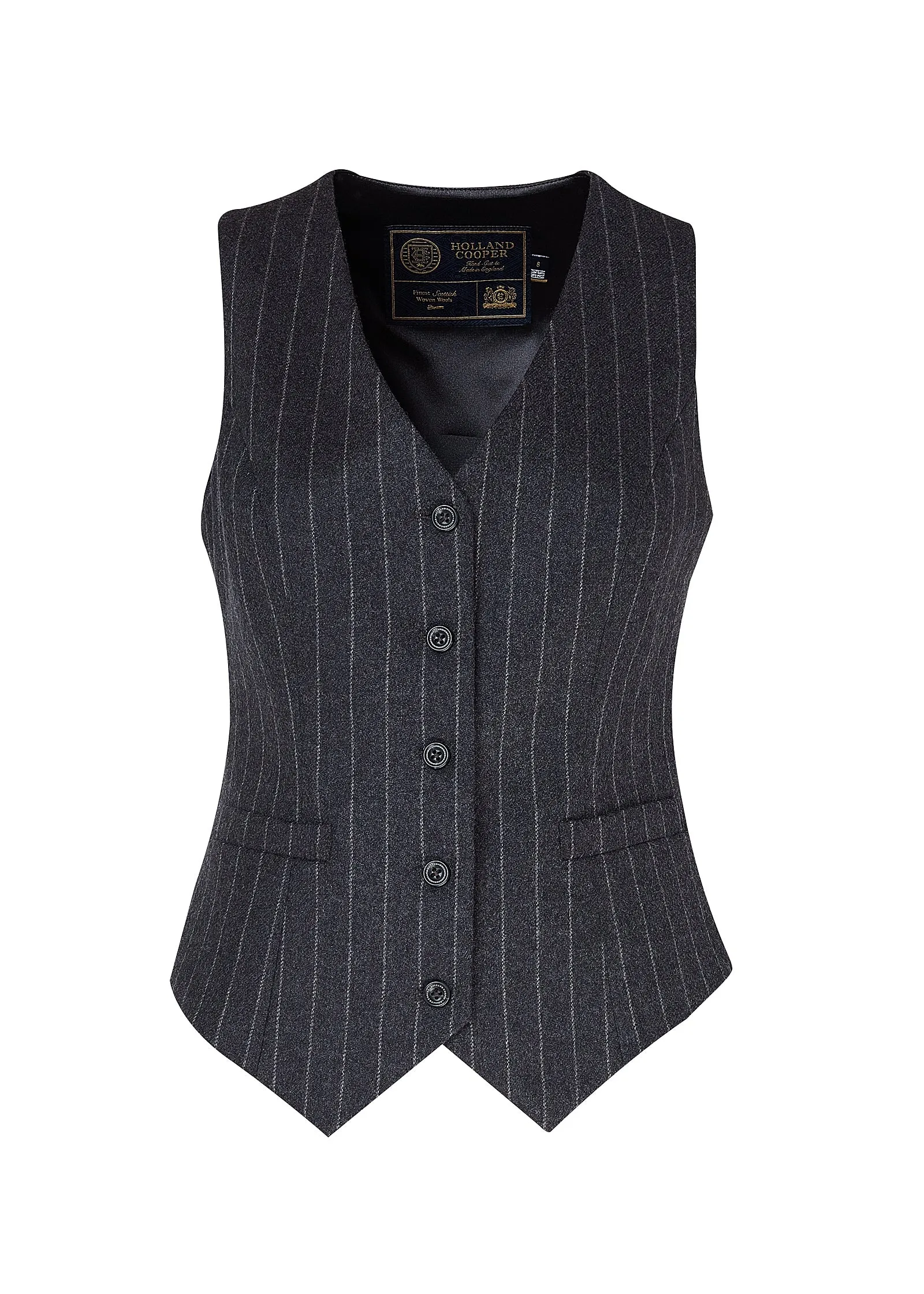 Hampton Waistcoat (Charcoal Pinstripe)