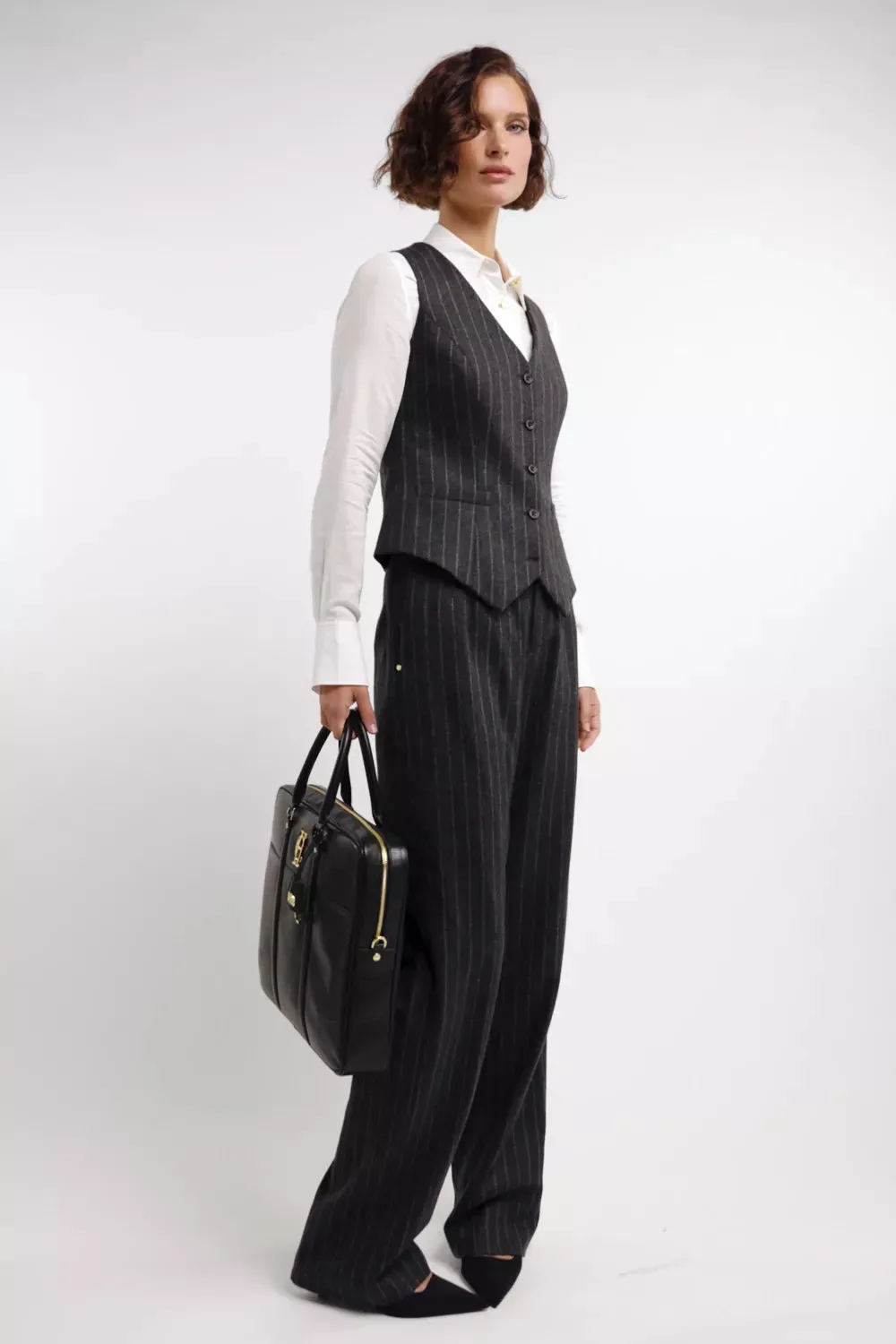 Hampton Waistcoat (Charcoal Pinstripe)