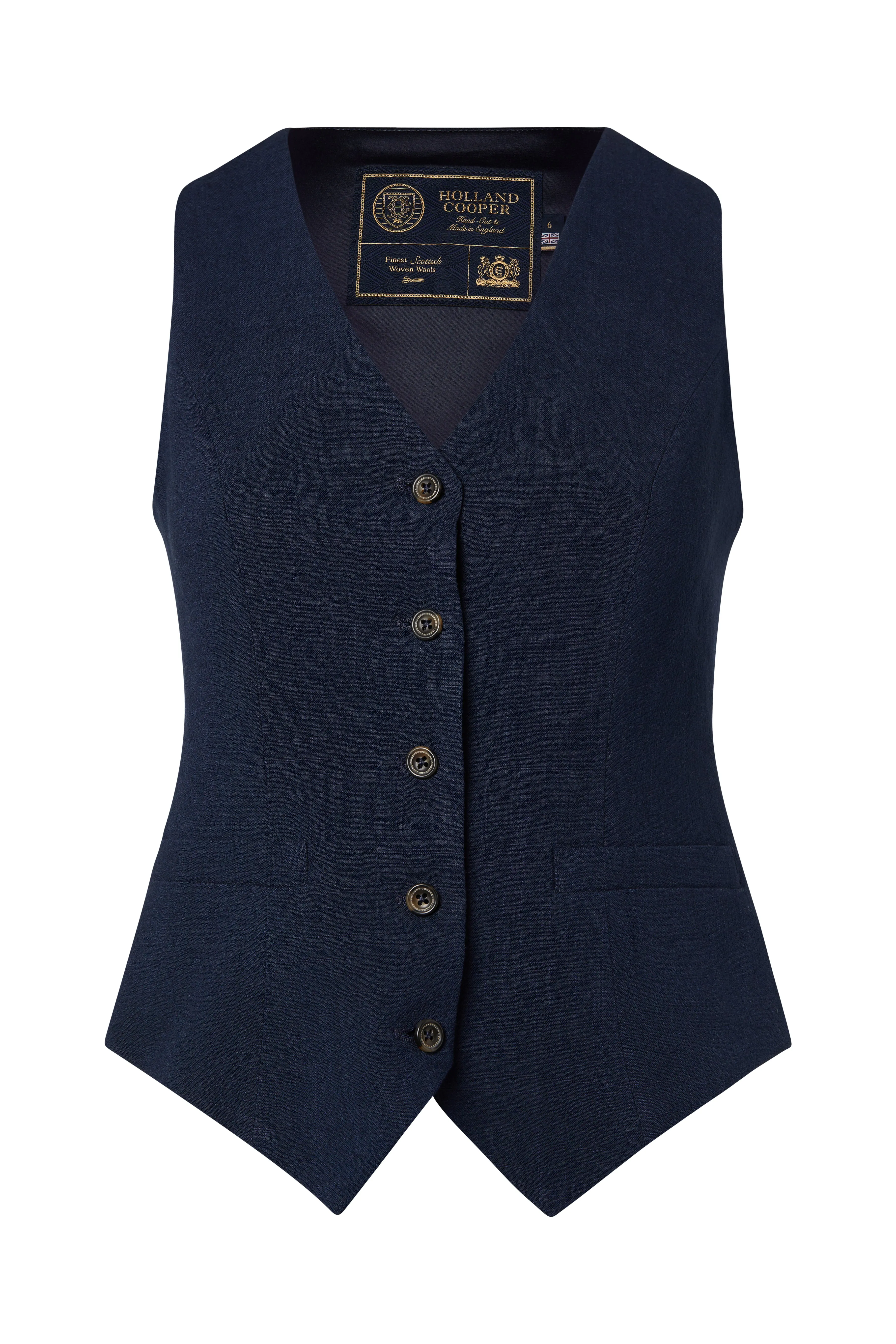 Hampton Waistcoat (Navy Linen)