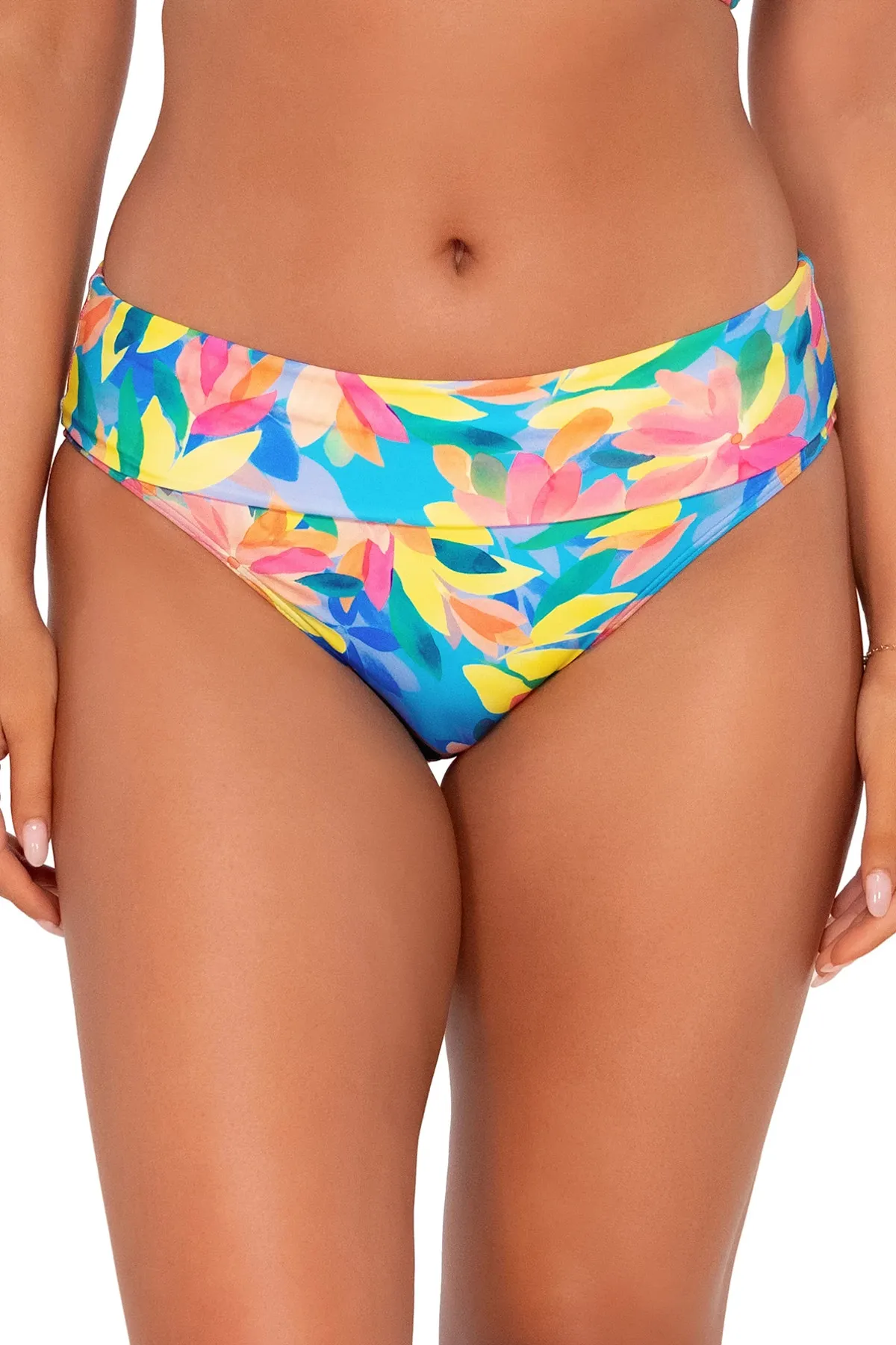 Hannah High Waist Banded Bikini Bottom